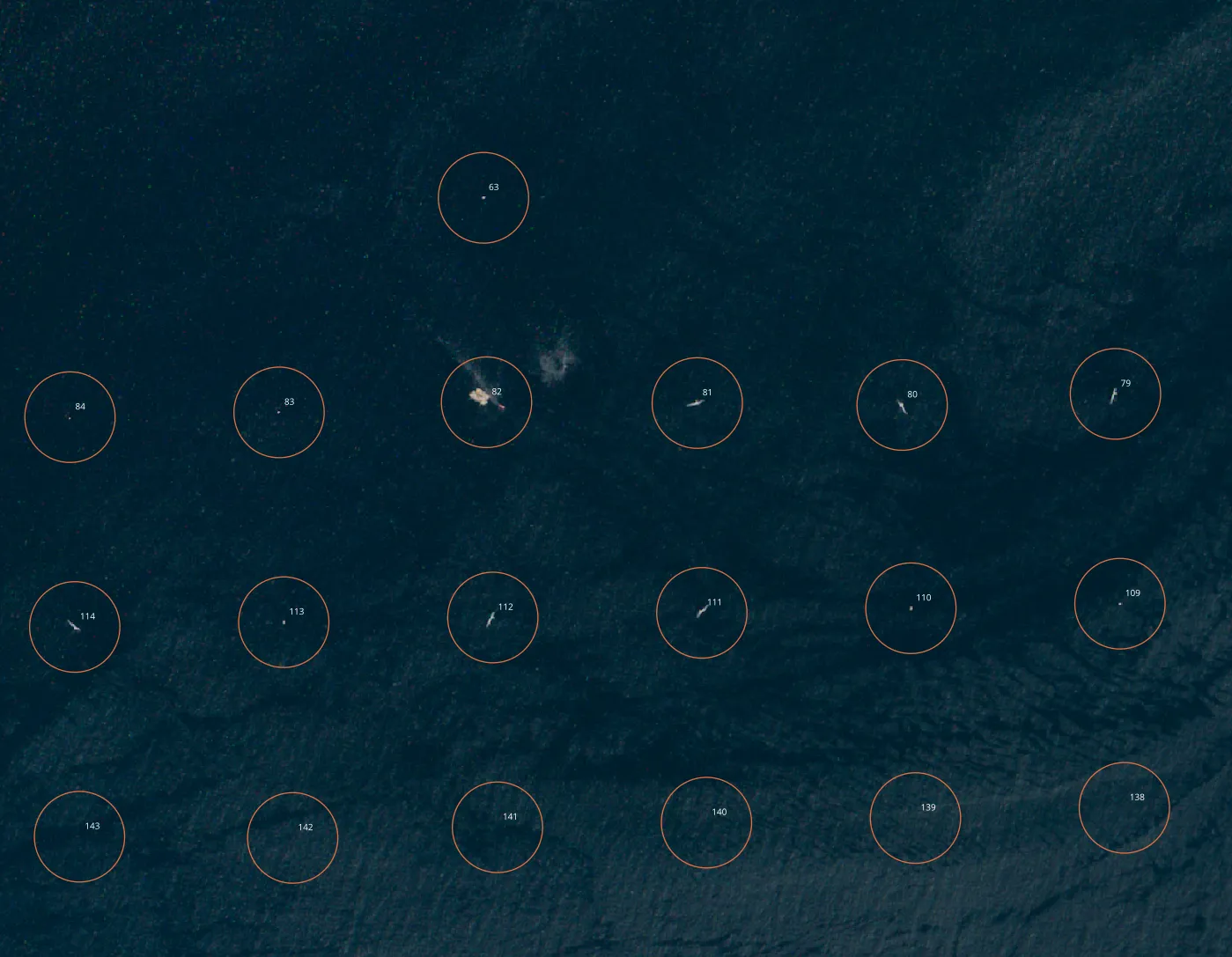 Sentinel-2 optical view of Sunrise Wind units